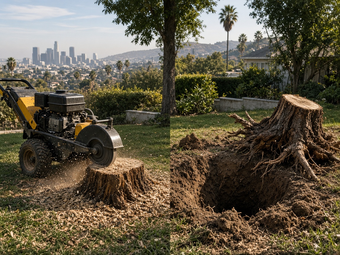 Stump Grinding vs Stump Removal for Los Angeles Yards